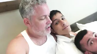 Raw in Rio features a hot group of men in a steamy bareback threeway