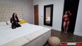 Stepson having good time fucking his stepmom and his stepaunt