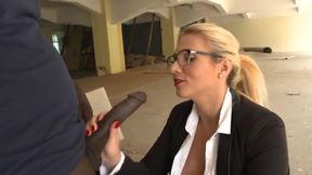 Big black cock in Tatjana cum in mouth