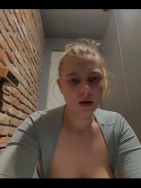 Extreme Squirting in Public Place. Fingering Pussy and Cum a Lot