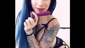 Leaked snap show of slutty cam girl vibrating her clit, inside of her pussy, and inside her asshole
