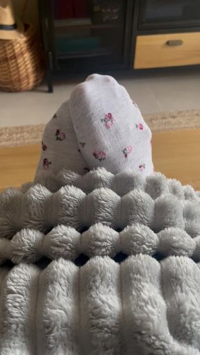 Curious girl reveals her feet and socks game