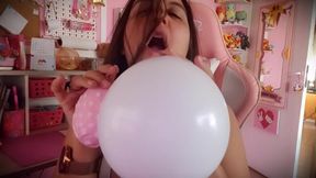 Puffy Cheeks Balloon Blowing - Bunny Looner