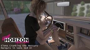 Elona Cranking the Mercury Marquis in Vans Sk8 Hi 1080p