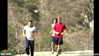 3 Jocks` Hardcore Threesome: Anal, Blowjobs, & More!
