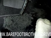 DRIVING IN SOCKS TOP VIEW