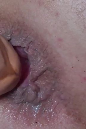Extreme Closeup Dildo Anal Creampie
