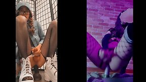 Mixing it up with tgirl babecock