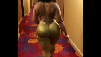 Cherokee D Ass Walking In Gold Stretch Pants.