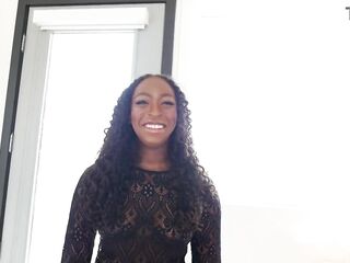 KOKOHONTAS Black Ebony Hotty Large White Penis POV Oral and Cum Load Drink