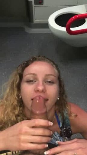 Redhead passion train pov