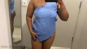 trying sexy dresses in trail room and fingering orgasm from shopping mall trail room, malappuram, kerala