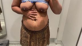 trying sexy dresses in trail room and fingering orgasm from shopping mall trail room, malappuram, kerala
