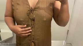 trying sexy dresses in trail room and fingering orgasm from shopping mall trail room, malappuram, kerala