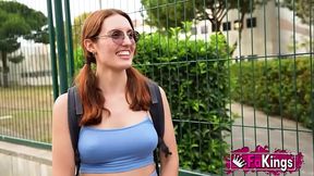 Catalan babe Lena Ross finds about our GLORYHOLES and gets seduced through one!