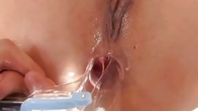 Electrifying anal hammering experience for cute brunette