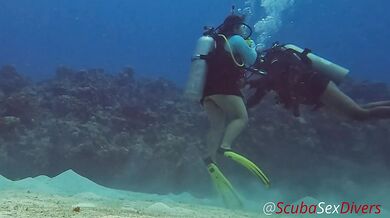 SCUBA Sex in a Miniskirt by a Beautiful Coral Reef