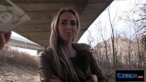 Will She Trade Loyalty for Cash? A Surprising Outdoor Encounter - CzechXXX