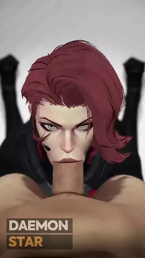 Black Widow blows cock and buys time before getting creampied