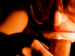 Rubber Vagina Handjob from a Stunning Brunette Babe