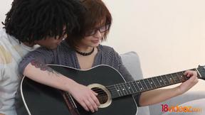 ”Guitar Tutor Shags 18 y. o. Redhead Wannabe College Girl”