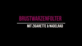 Nippleteasing mit Zigarette & Nadelrad