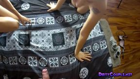 Old dude fuck both girls, then he fuck Ingrid's pussy and cum in Daniela's  mouth and face