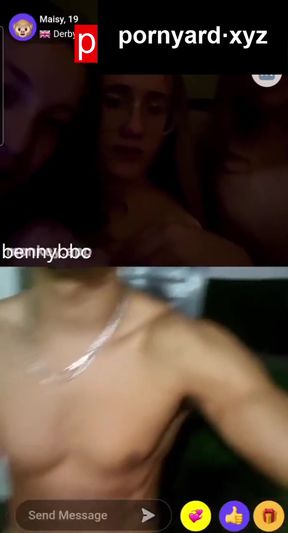 Amateur teen webcam girl gets a surprise reaction from her boyfriend during thei