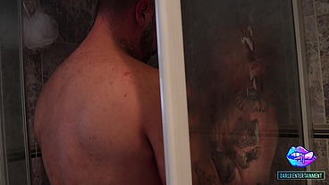 SEXY BBW BAMBI BEAUTY GIVES A WET BLOWJOB IN THE SHOWER