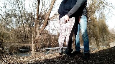 A mature milf helped me pee and then licked my dick