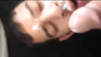 Arab Twink Takes a Full Facial from Older Daddy