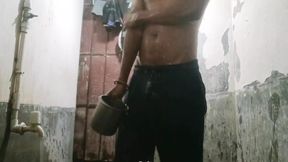 Indian Kolkata boy Bathroom alone
