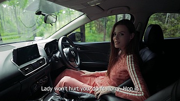 Slutty Teen Seduces Stranger for Sex in Car - PUBLIC (small prem)