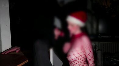 Slutty Mrs. Santa confronted by dark elf helper – keeps dirty secret with sloppy BJ | Lily Corinth