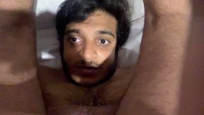 Hairy Sissy Teen Masturbates to Self-Facial