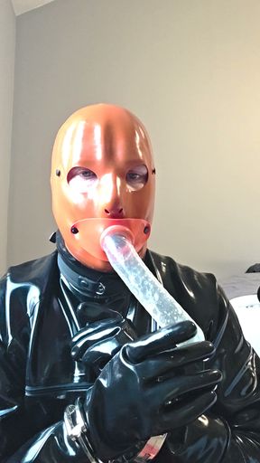 Dressing In Rubber To Swallow 6 Laods of Cum