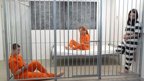 Melodie, EmilyAddams and Roxyboundlife cuffed in prison