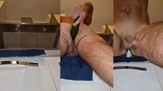 I can't resist this phat juicy rectal cucumber, so I get a hot load on my face
