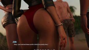 Dominos Beach 5 Sfw Walkthrough: Jhon Meets Rebels Gang New Friends &amp; Beach Alliance Tease