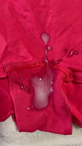 Cum on wife's panties 4