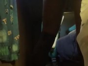 Bottom getting it right for daddy’s big dick twerking