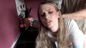 Steamy Kitchen Encounter: MissDriada's Secret Rendezvous While Hubby's Away