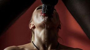 hot blonde wife goes to interracial porn casting and gets destroyed by bbc - cum eating (ai generated)