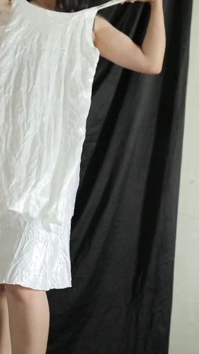 Memorable moment from "TRY ON HAUL MY NEW SATIN CLOTHES COLLECTION PART2"