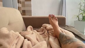 caressing your feet to excite you as much as possible