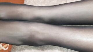 Beauty Toes into African Stockings - Nylon Tease Bdsm