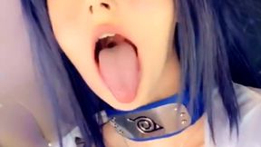 Snapchat Henti Girl Compilation with Ahegao & Long Tongue POV