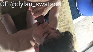 I deepthroat a guy with a mischievous rump. jizz flow on face