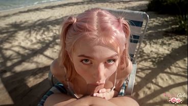 I ran into my 18-year-old ex on the beach and couldn'_t hold back&mdash_I fucked her juicy pussy and reveled in her moans![AI]