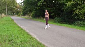 Pakistani jogger fucked behind the hay bales